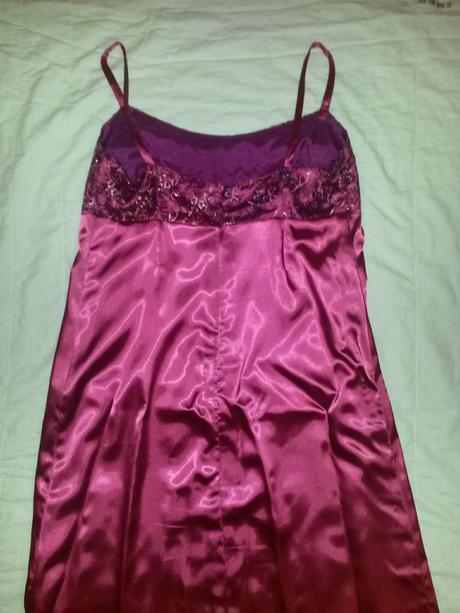 Cyklaménové spoločenské šaty šité na mieru veľ. 40, 42