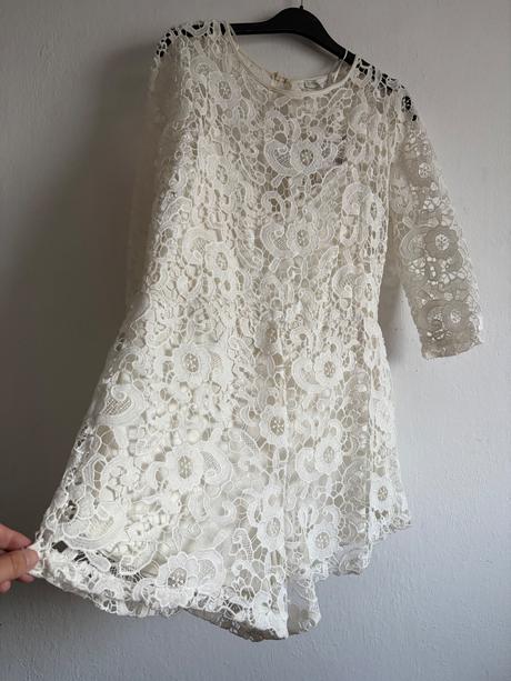 Zara prekrasny cipkovany cipka zara overal pc 46e, zara,l
