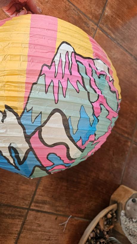 Papierový kryt na lampu,