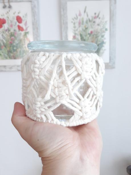 Macrame dóza/svietnik, 