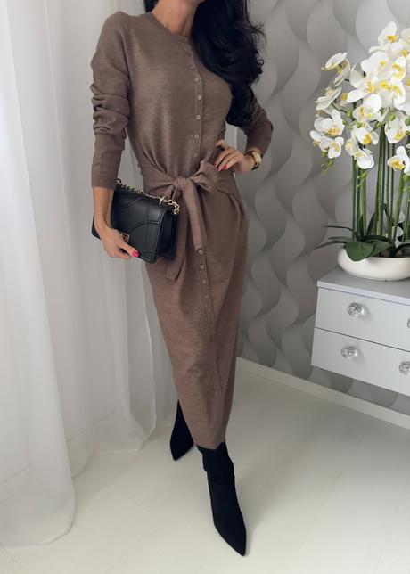 Zara - dlhé pletené šaty, zara,m