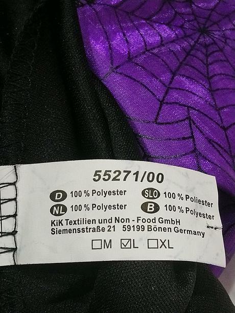 4-dielny kostým bosorka šaty plášť maska klobú s/l, 