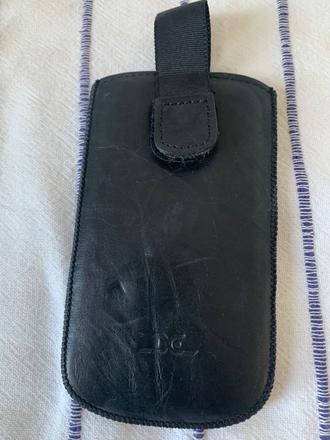 Kožené púzdro na tlacítkový mobil, 