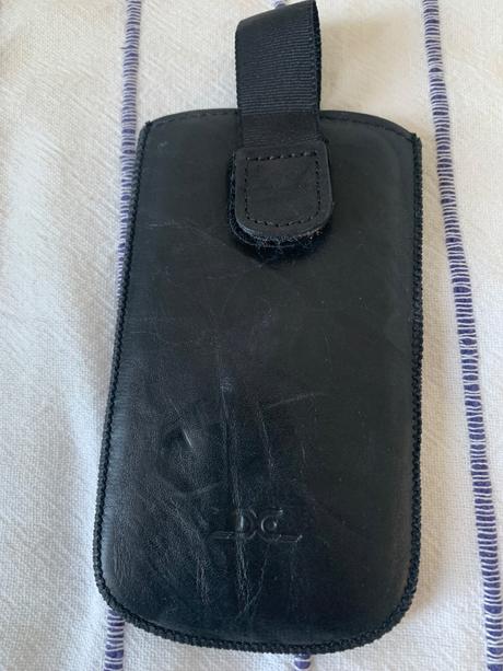 Kožené púzdro na tlacítkový mobil, 