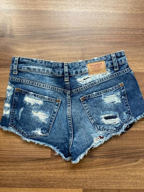 Denimove sortky extra kratke, pull&bear,34