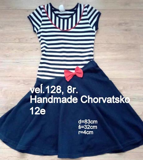 Šaty veĺ.128, 8r., handmade, 128
