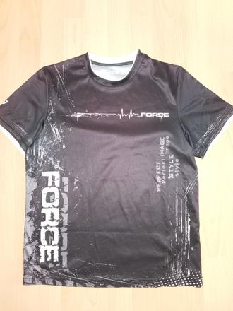 Cyklo tricko force art biela/cierna, xs