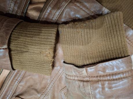 Bunda z pravej kože veľkosť s, stradivarius,s