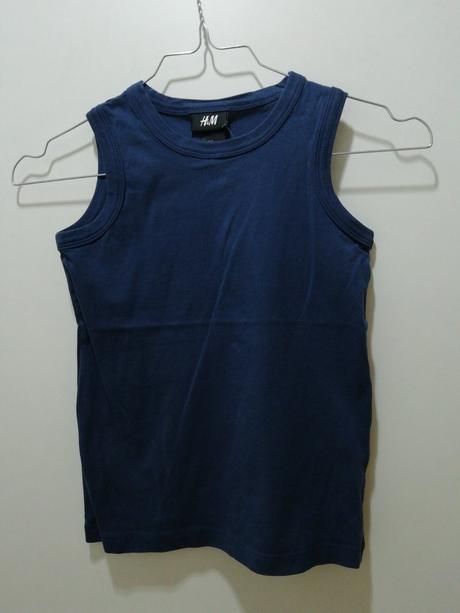 Modré bavlnené letné tielko, h&m,116