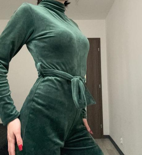 Dámsky dlhý zamatový overal, 