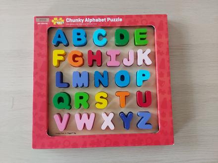 Bigjigs - drevené puzzle abeceda, 