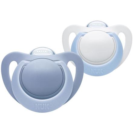 Nuk silikónový cumlík genius blue 6-18m, 2ks, nuk