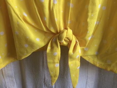 Zero žlto-biela bodkovaná košeľa vel.xs,s,m,l, 34 - xs