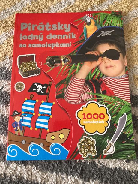 Pirátsky lodný denník so samolepkami,