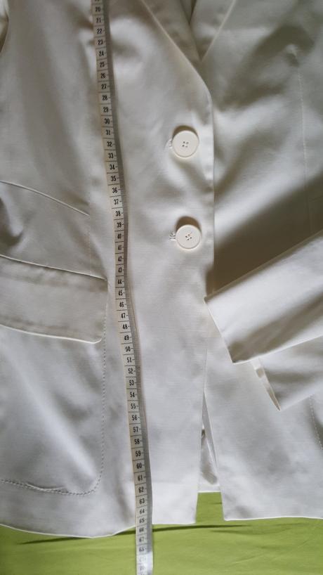 Biele sako, marks & spencer,34