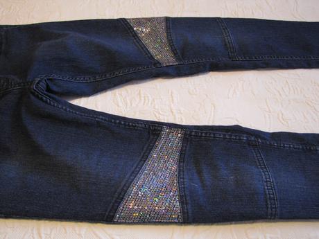 Elastické rifle s trblietkami, 164