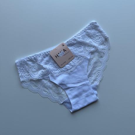 Dámske bavlnené bezšvové nohavičky s čipkou 79168, l / m / s / xl