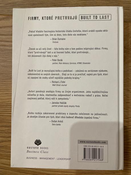 Kniha firmy, ktoré pretrvajú - jim collins, 