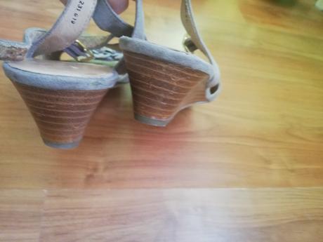 Kožené sandalky, deichmann,42