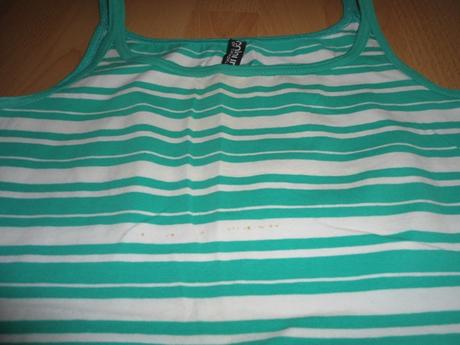 Bielo-zelene tielko / tricko, l