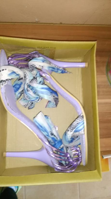 Fialove sandalky na snurovanie 39, 39