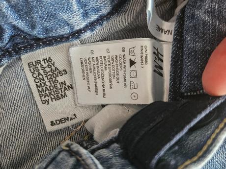 Kraťasy denim, h&m,116