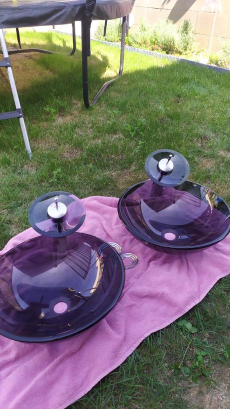 2 ks umývadlo zo skla plus batérie a montážne krúž,