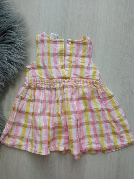 Dievčenské kockované šaty h&m (4-6 mes.), h&m,68