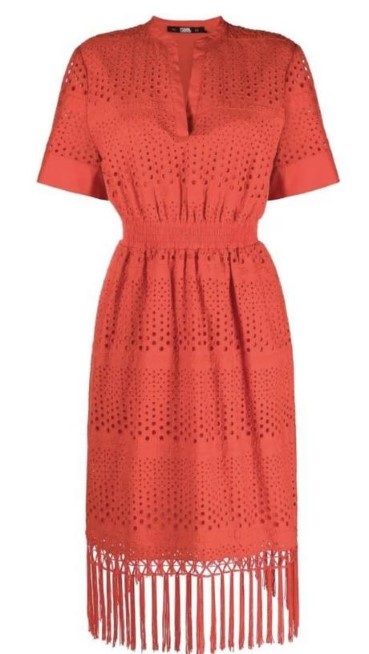 Karl lagerfeld luxusne madeirove cervene letne m/l, l