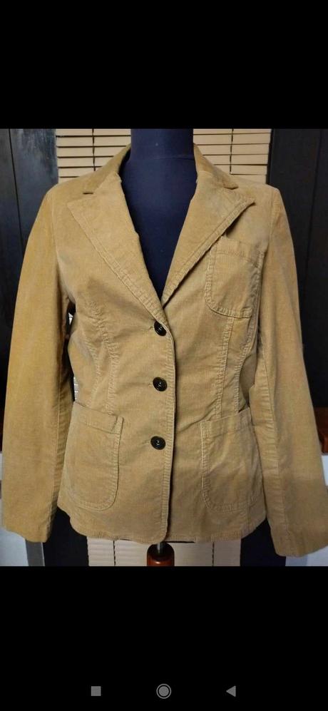 Béžové menčestrové sako, street one,m