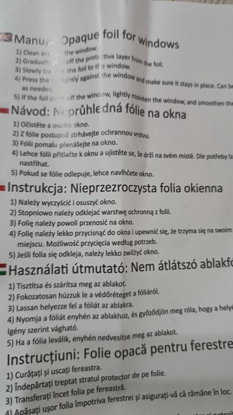 Samopriľnuca fólia, neprehľadná fólia na okno, 
