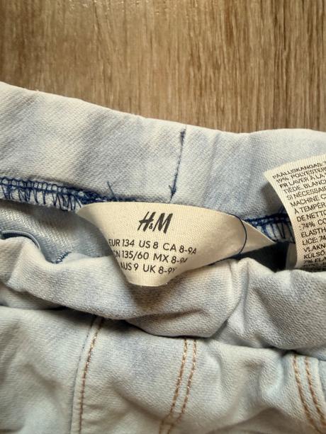 Sada širokých riflov 128/134, h&m,128