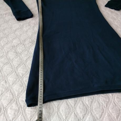 Slow fashion buga mikinové modré šaty s/xs, s