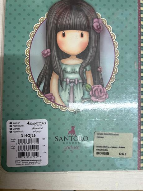 Santoro krasne dievcenske zošity 6ks,