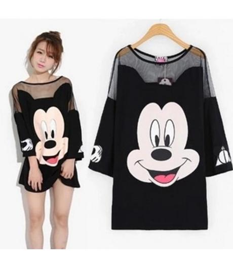 Predlzene tricko mickey, l / m
