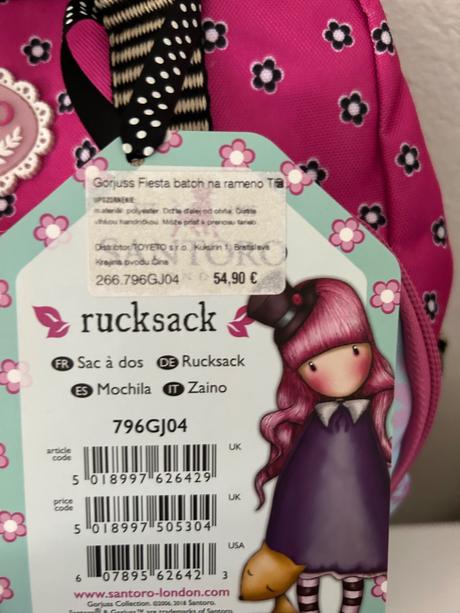 Santoro gorjuss fiesta nový batoh pc 55eur, 
