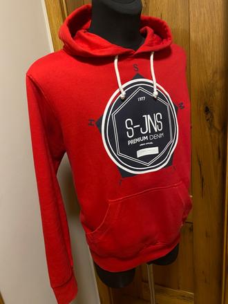 Smith & jones - červená teplá mikina, xl