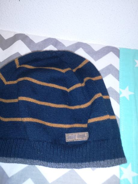 Čiapka s horčicovými prúžkami, h&m,80