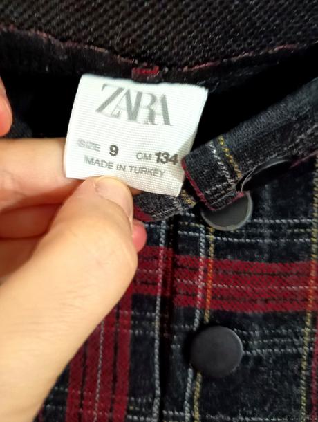 Karované elastické nohavice/ legíny zara, zara,128