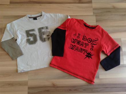 2x tričko s dlhým rukávom, 3-4r., next,104