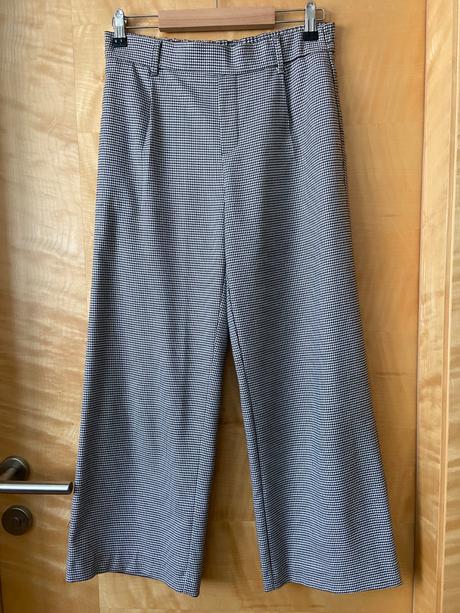 Cierno-biele cullote nohavice, zara,xs