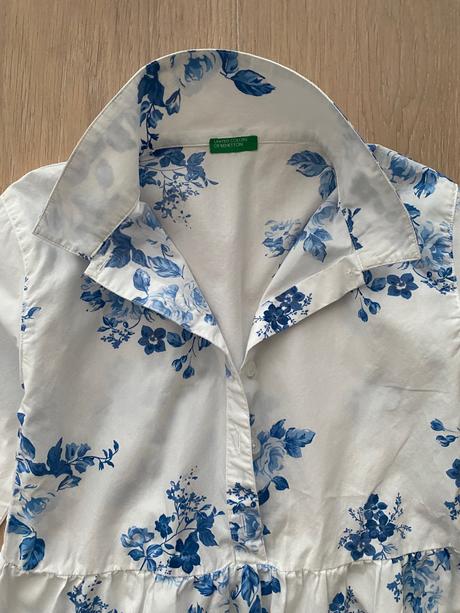 Predĺžená košeľa s kvetmi, benetton,122