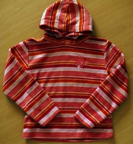 Pásiková fleesová mikina sweet girl - super stav, 140