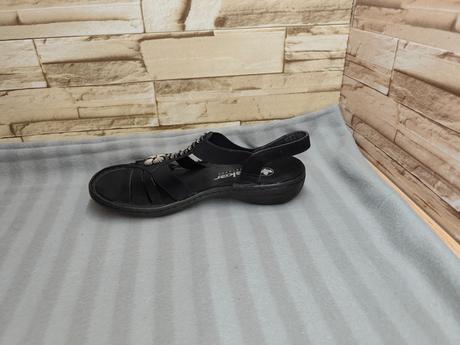 Rieker 37 - dámske čierne sandále, rieker,37