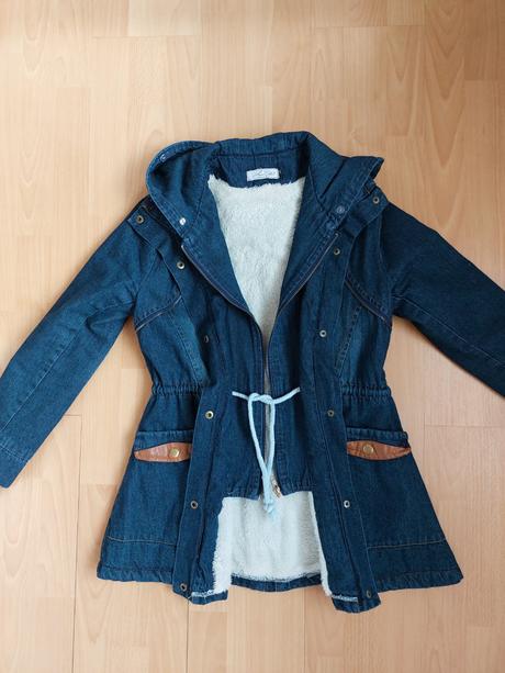 Rifľová bundička s kožušinkou, xs