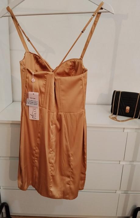 Oh polly saténové korzetové mini šaty, 36