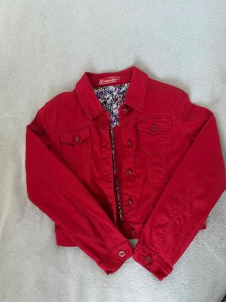 Červená riflová bunda, xs