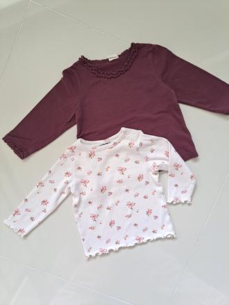 Tričká 74/80, 2ks, h&m,80