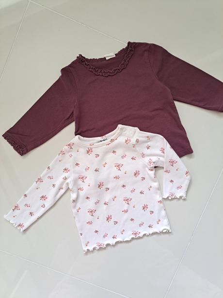 Tričká 74/80, 2ks, h&m,80