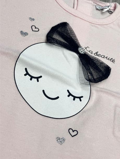 Dievčenské tričko s mašličkou overkids (56), 56 / 62